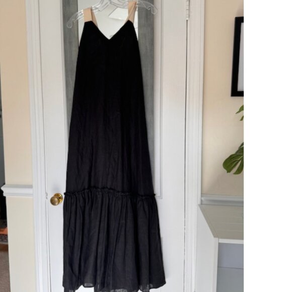 G. Label by Goop Nejame Open-Back Linen Maxi Dress Feminine Romantic Barbiecore - Picture 5 of 12